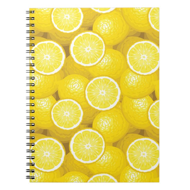 Caderno Espiral Padrão de limão 2 (Frente)