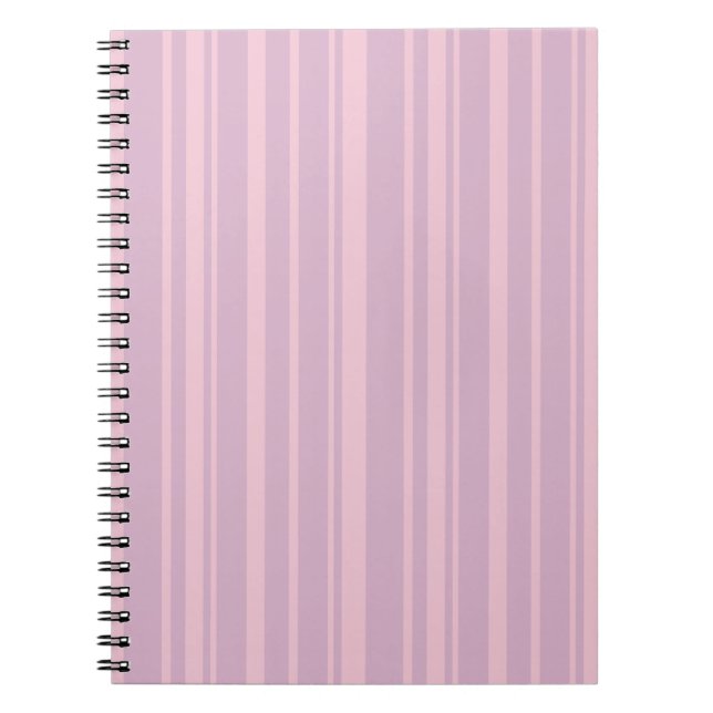 Caderno Espiral Padrão de Linha Roxa e Rosa (Frente)