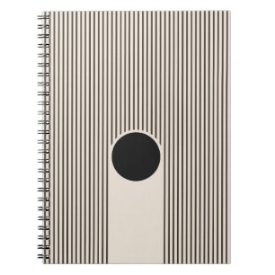 Caderno Espiral Padrão de Linhas de Eclipse
