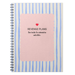 Caderno Espiral Padrão de Listra de Aquarela Azul PERSONALIZADO