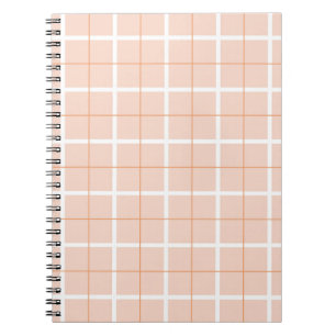 Caderno Espiral Padrão de Listra Vertical de Cores Suaves com Desi