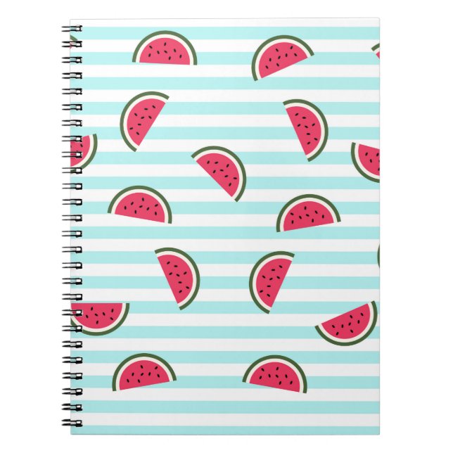 Caderno Espiral Padrão de melancia (Frente)