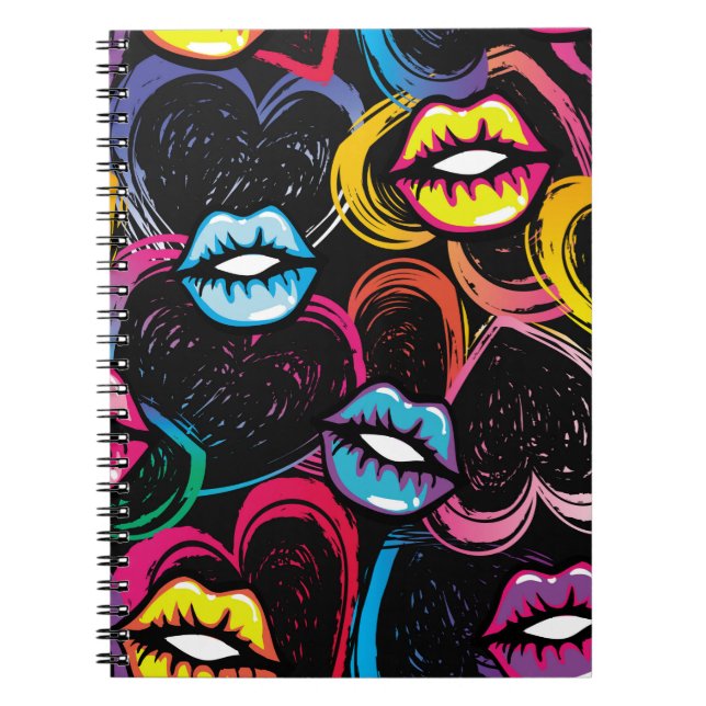 Caderno Espiral padrão de moda sem descontinuidades abstrato. esti (Frente)