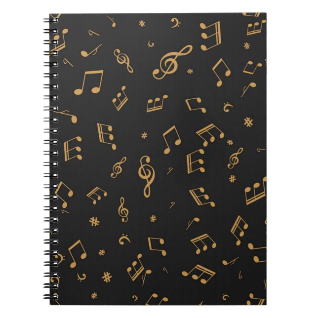 Caderno Espiral Padrão de música (Frente)