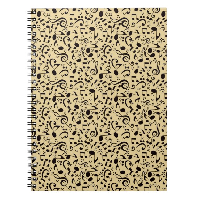 Caderno Espiral Padrão de música (Frente)