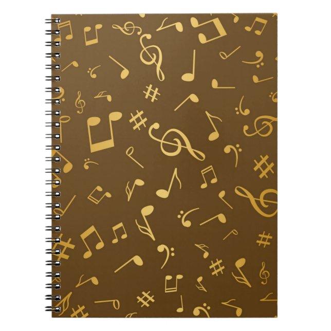 Caderno Espiral Padrão de música (Frente)