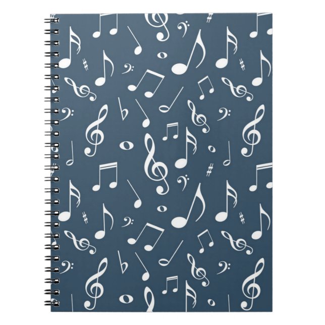 Caderno Espiral Padrão de música (Frente)