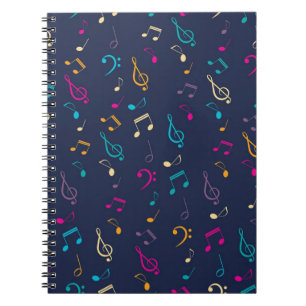 Caderno Espiral Padrão de música