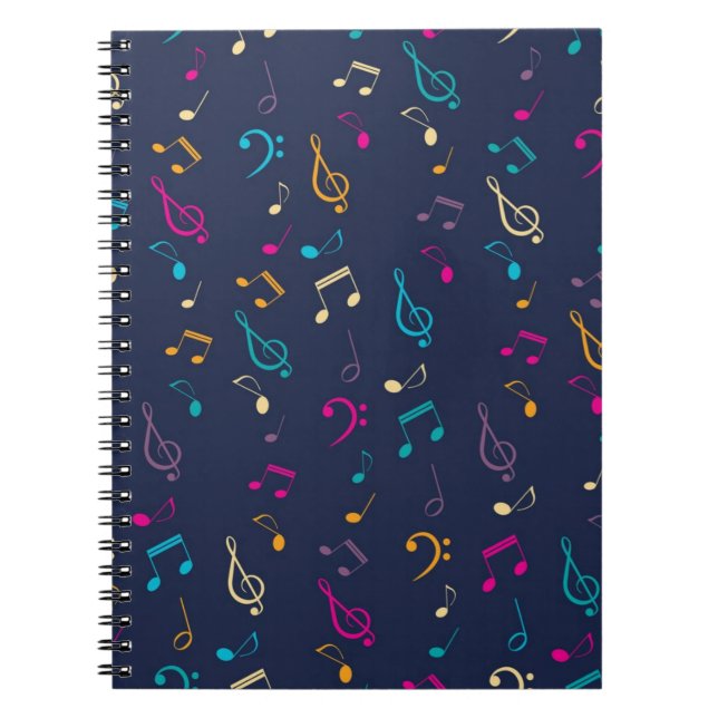 Caderno Espiral Padrão de música (Frente)