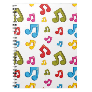 Caderno Espiral Padrão de música