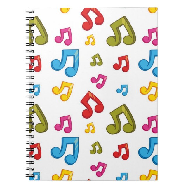 Caderno Espiral Padrão de música (Frente)