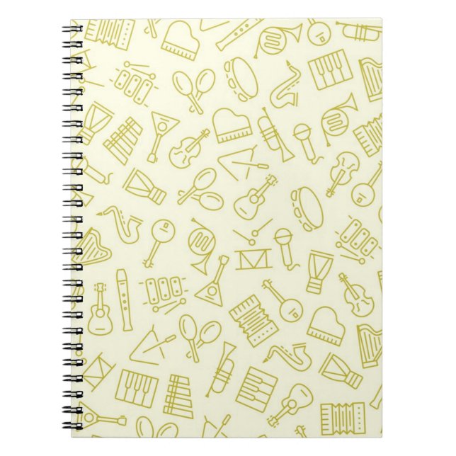 Caderno Espiral Padrão de música (Frente)