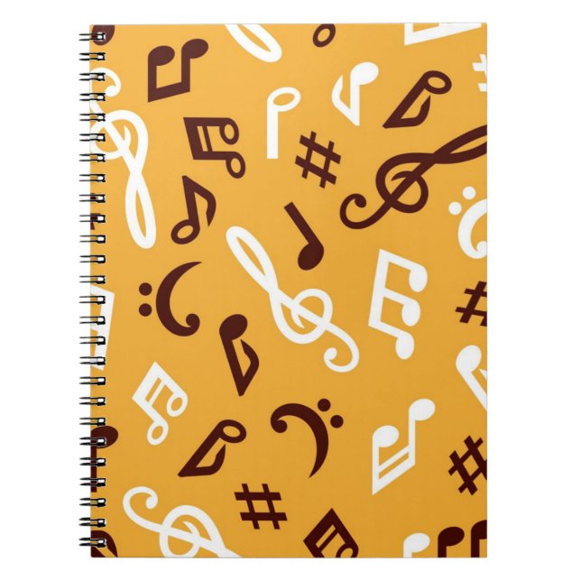 Caderno Espiral Padrão de música (Frente)