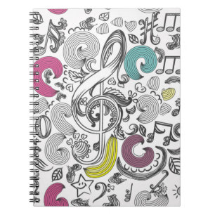 Caderno Espiral Padrão de música