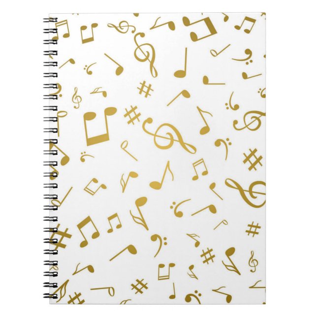 Caderno Espiral Padrão de música (Frente)