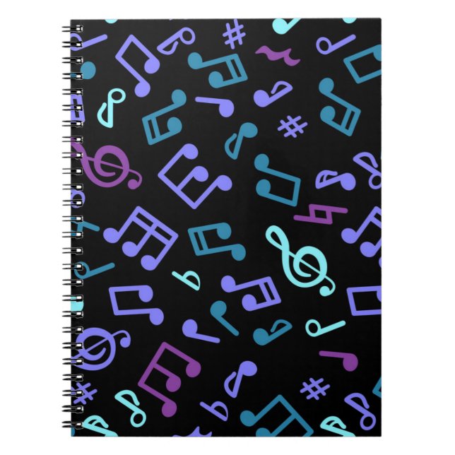 Caderno Espiral Padrão de música (Frente)