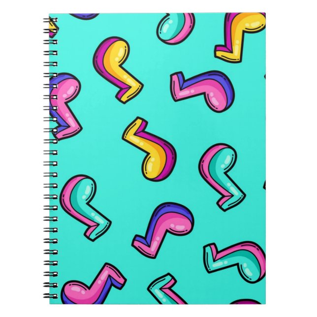 Caderno Espiral Padrão de música (Frente)