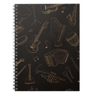 Caderno Espiral Padrão de música