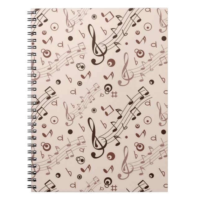 Caderno Espiral Padrão de música (Frente)