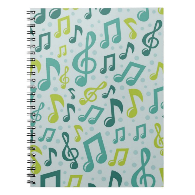Caderno Espiral Padrão de música (Frente)