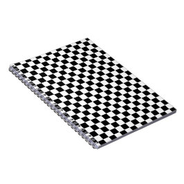 Caderno Espiral Padrão de Na moda de Caixa Branco Clássico e Preto