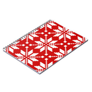 Caderno Espiral Padrão de Natal do Floco de Neve do Xmas