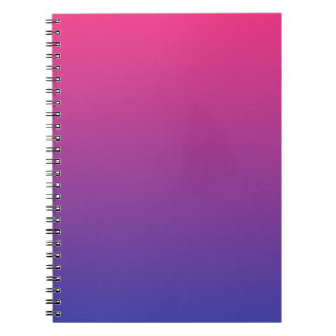 Caderno Espiral Padrão de Ombre Rosa e Roxo