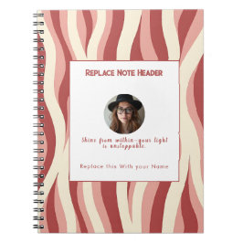 Caderno Espiral Padrão de Onda Amarela e Lavanda Personalizado 