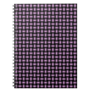 Caderno Espiral Padrão de Onda Preta Roxo