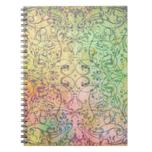 Caderno Espiral Padrão de Ornamento de ARTE Antiga para o seu Desi