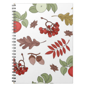 Caderno Espiral Padrão de outono