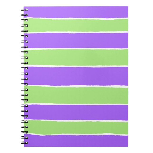Caderno Espiral Padrão de papel listrado estampado (Frente)