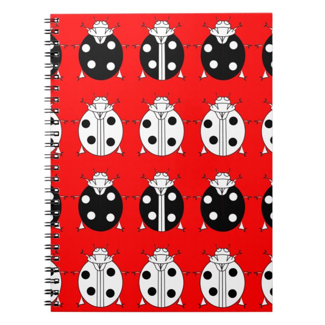 Caderno Espiral padrão de pássaros-de-cabeça (Frente)