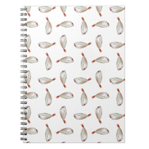 Caderno Espiral Padrão de peixe
