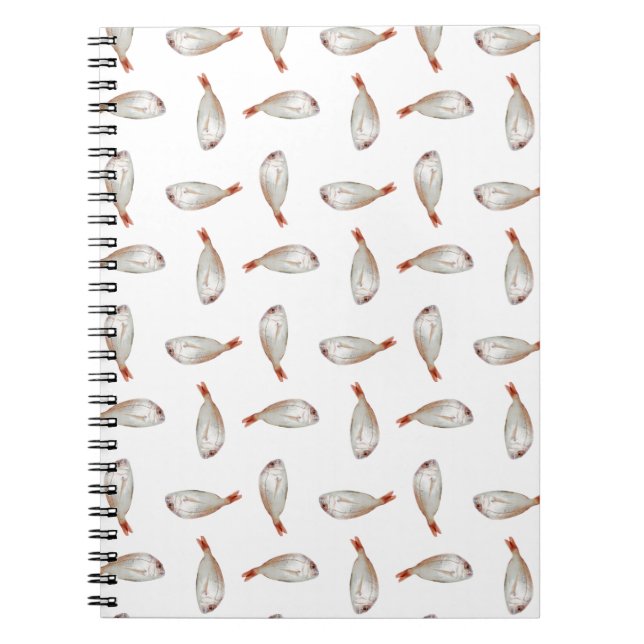 Caderno Espiral Padrão de peixe (Frente)