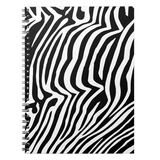 Caderno Espiral Padrão de pele de zebra (Frente)