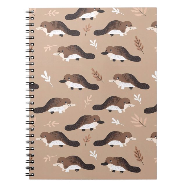 Caderno Espiral Padrão de Platypus Reprodutor (Frente)