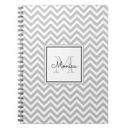Caderno Espiral Padrão de projeção de Cinza leve com notebook mono