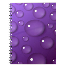 Caderno Espiral Padrão de queda de água púrpura