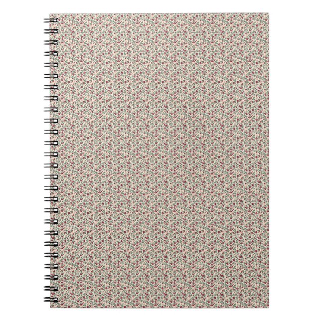 Caderno Espiral Padrão de ramalhete floral utilitário dos anos 194 (Frente)
