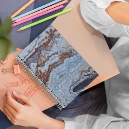 Caderno Espiral Padrão de Rocha de Agato de Lace