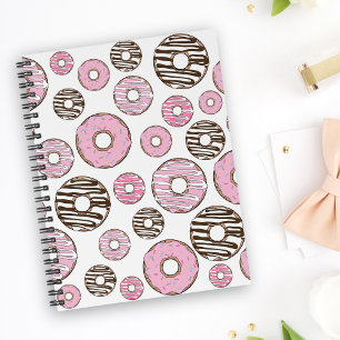 Caderno Espiral Padrão De Rosquinhas, Rosquinhas Rosa, Rosquinhas 