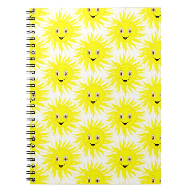 Caderno Espiral Padrão de Sol Baby (Frente)