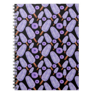 Caderno Espiral Padrão de sorvete Padrão de pirulitos pirulito