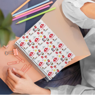 Caderno Espiral Padrão de Souvenirs da suiça