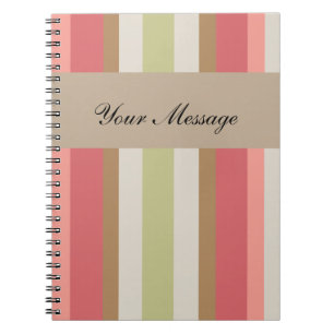 Caderno Espiral Padrão de Stripes de Paprika