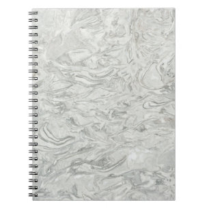 Caderno Espiral Padrão de superfície de mármore de Cinzas