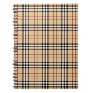 Caderno Espiral Padrão de Tartan escocês