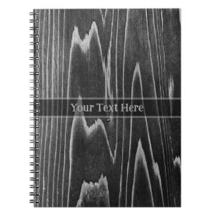 Caderno Espiral Padrão de Textura de Madeira - Personalizável