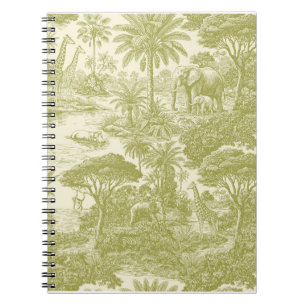 Caderno Espiral Padrão de Toalete da Selva Cenário Tropical Botâni